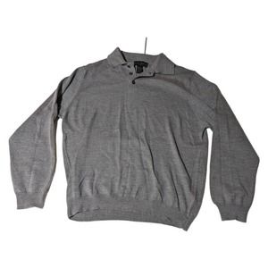 Ponte Vecchio by Toscano Made in Italy 100% Merino Wool Mens Small Gray